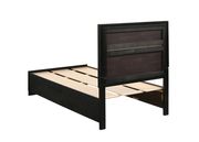 Contemporary black glam style twin bed by Coaster additional picture 3
