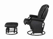 Upholstered casual black swivel glider and ottoman by Coaster additional picture 5