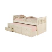 White solid wood daybed w/ trundle by Coaster additional picture 2