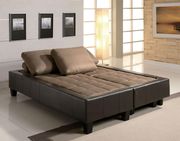 Sand beige / brown sectional sofa bed / ottoman set by Coaster additional picture 4