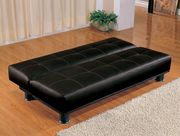 Elegant klik-klak sofa bed in black by Coaster additional picture 2