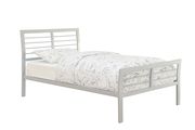 Modern silver coated metal platform bed by Coaster additional picture 2