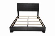 Black vinyl modern slat bed in casual style additional photo 2 of 3