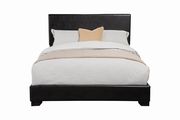 Black vinyl modern slat bed in casual style by Coaster additional picture 3