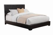 Black vinyl modern slat bed in casual style additional photo 4 of 3