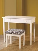 White vanity + stool set very casual style by Coaster additional picture 2