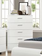 Modern white headboard bedroom set by Coaster additional picture 6
