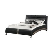 Havering contemporary black upholstered queen bed additional photo 2 of 1