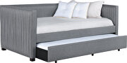 Gray fabric upholstery twin daybed w/ trundle by Coaster additional picture 2