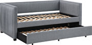 Gray fabric upholstery twin daybed w/ trundle by Coaster additional picture 3