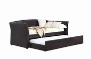 Transitional dark brown upholstered daybed by Coaster additional picture 3