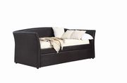 Transitional dark brown upholstered daybed by Coaster additional picture 4