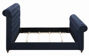 Gresham navy blue upholstered king bed by Coaster additional picture 3