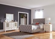 Palma light grey upholstered queen bed by Coaster additional picture 2