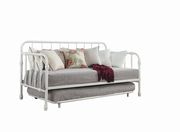 Twin daybed w/ trundle white metal tubes by Coaster additional picture 3