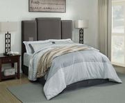 Lawndale grey velvet upholstered queen bed by Coaster additional picture 2