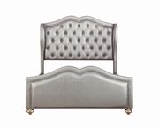 Grey upholstered tufted headboard king bed by Coaster additional picture 4