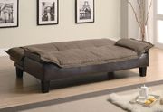 Modern affordabe sofa bed in sand fabric by Coaster additional picture 2