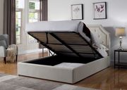 Beige upholstered queen bed with hydraulic lift storage by Coaster additional picture 8
