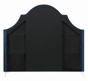 Demi wing blue velvet platform bed by Coaster additional picture 2