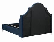 Demi wing blue velvet platform bed by Coaster additional picture 3
