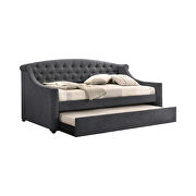 Gray fabric twin daybed w/ trundle additional photo 2 of 1