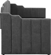 Charcoal gray velvet fabric upholstery twin daybed w/ trundle by Coaster additional picture 5