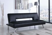 Sofa bed in black leatherette by Coaster additional picture 2