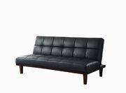 Sofa bed in black leatherette by Coaster additional picture 4