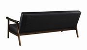 Black leatherette futon style sofa bed by Coaster additional picture 3
