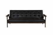 Black leatherette futon style sofa bed by Coaster additional picture 6