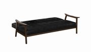 Black leatherette futon style sofa bed by Coaster additional picture 7