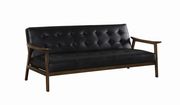 Black leatherette futon style sofa bed by Coaster additional picture 8