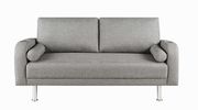 Gray linen sofa bed w/ bluetooth speakers by Coaster additional picture 8