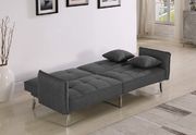 Modern grey and chrome sofa bed by Coaster additional picture 2