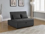Sleeper sofa bed in gray linen-like fabric by Coaster additional picture 8