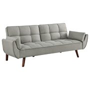 Upholstered buscuit tufted covertible sofa bed in grey by Coaster additional picture 16