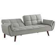 Upholstered buscuit tufted covertible sofa bed in grey by Coaster additional picture 4