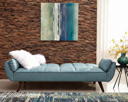 Sofa bed upholstered in a rich turquoise blue fabric by Coaster additional picture 2
