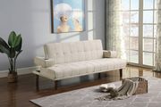 Sofa bed in beige performance chenille fabric by Coaster additional picture 8