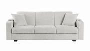 Sofa bed in off white chenille fabric by Coaster additional picture 2