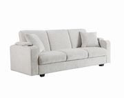 Sofa bed in off white chenille fabric by Coaster additional picture 7