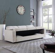 Sofa bed in off white chenille fabric by Coaster additional picture 8