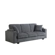Sofa bed in charcoal chenille fabric by Coaster additional picture 2