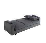 Sofa bed in charcoal chenille fabric by Coaster additional picture 6