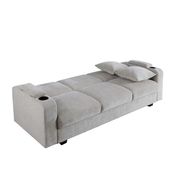 Sofa bed in tan beige chenille fabric by Coaster additional picture 5