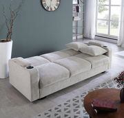 Sofa bed in tan beige chenille fabric by Coaster additional picture 8