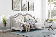 Upholstered twin daybed with faux diamond trim silver and ivory by Coaster additional picture 13