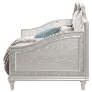 Upholstered twin daybed with faux diamond trim silver and ivory by Coaster additional picture 8