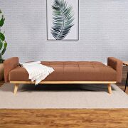 Upholstered track arms convertible sofa bed in terracotta by Coaster additional picture 2